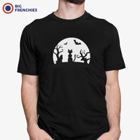 Halloween Moon Cat Men's Organic Cotton Tee