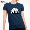 Halloween Moon Cat Women's Organic Cotton Tee