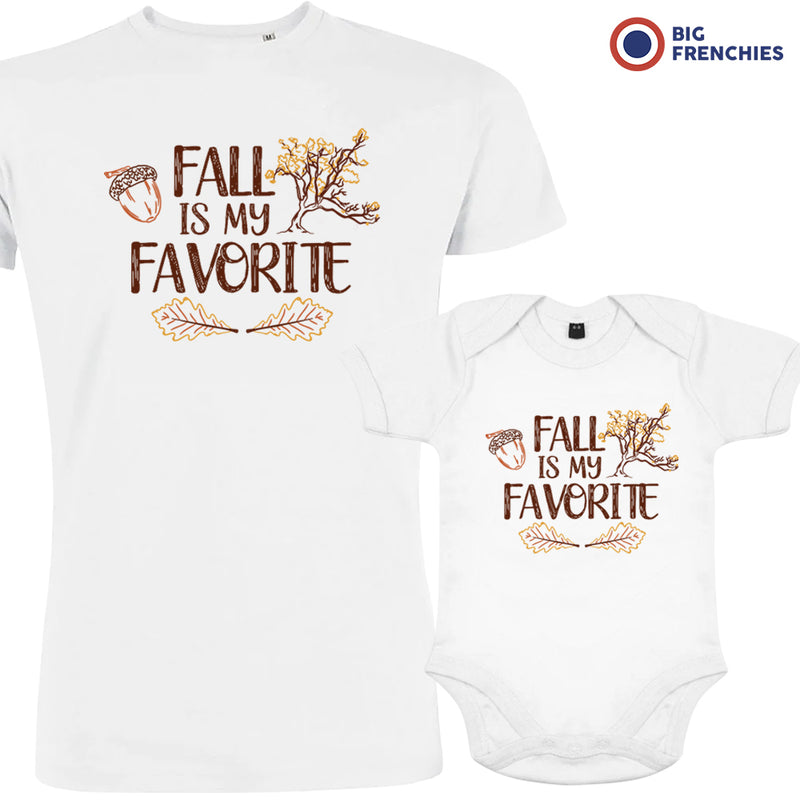 Fall Is My Favorite Dad and Child Organic Cotton family Set (Set of 2)