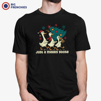 Just a Merry Goose Christmas Men's Organic Cotton Tee