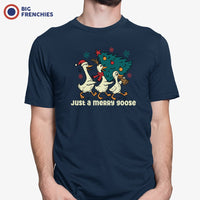 Just a Merry Goose Christmas Men's Organic Cotton Tee