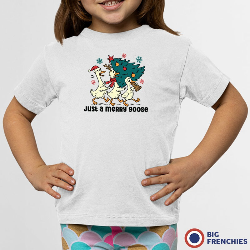 Just a Merry Goose Christmas Youth & Toddler Organic Cotton Tee