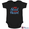 Mr Steal Your Heart Organic Baby Onesie