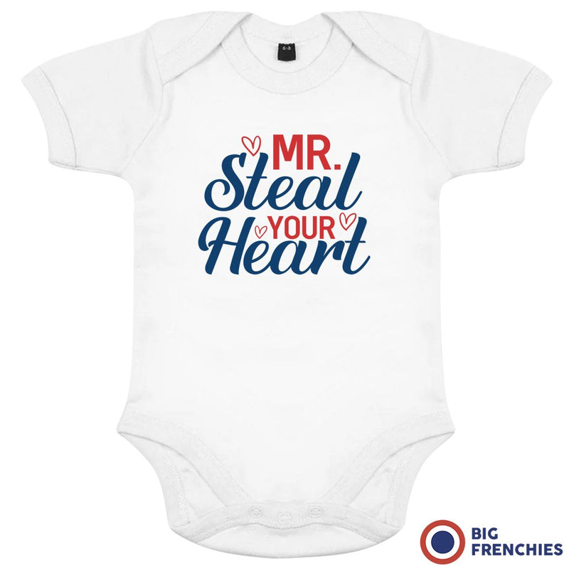 Mr Steal Your Heart Organic Baby Onesie
