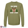 Oh Deer What A Year Christmas Unisex Organic Cotton Sweatshirt