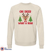 Oh Deer What A Year Christmas Unisex Organic Cotton Sweatshirt