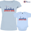 Joyeux Noël Paris Christmas Mom and Child Organic Cotton family Set (Set of 2)