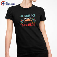 Je Suis là Pour La Tourtière Christmas Women's Organic Cotton Tee