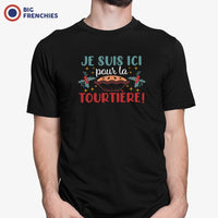Je Suis là Pour La Tourtière Christmas Men's Organic Cotton Tee