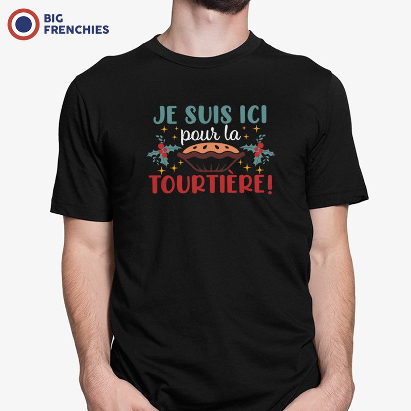 Je Suis là Pour La Tourtière Christmas Men's Organic Cotton Tee
