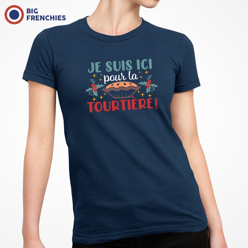 Je Suis là Pour La Tourtière Christmas Women's Organic Cotton Tee