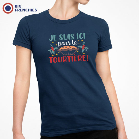 Je Suis là Pour La Tourtière Christmas Women's Organic Cotton Tee
