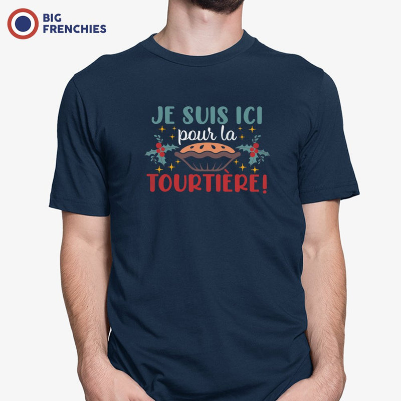 Je Suis là Pour La Tourtière Christmas Men's Organic Cotton Tee
