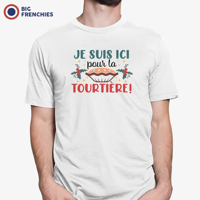Je Suis là Pour La Tourtière Christmas Men's Organic Cotton Tee