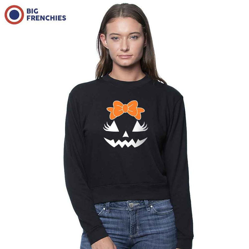 Halloween Pumpkin Women's Organic Cotton RPET French Terry Crew