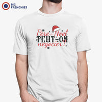 Père Noël, Peut-on Négocier ? Christmas Men's Organic Cotton Tee