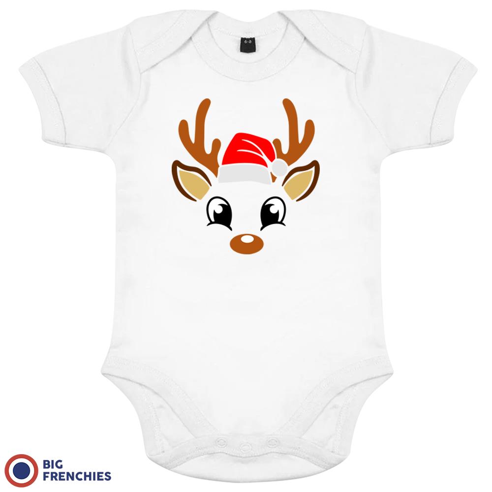 Reindeer Christmas Organic Cotton Baby Onesie
