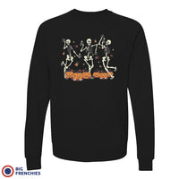 Skeleton Friends Dance Halloween Unisex Organic Cotton Sweatshirt