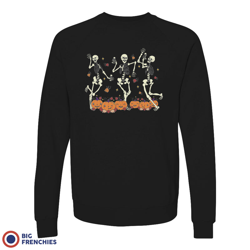 Skeleton Friends Dance Halloween Unisex Organic Cotton Sweatshirt