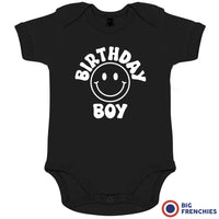 Birthday Boy Smiley Organic Cotton Baby Onesie