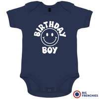 Birthday Boy Smiley Organic Cotton Baby Onesie