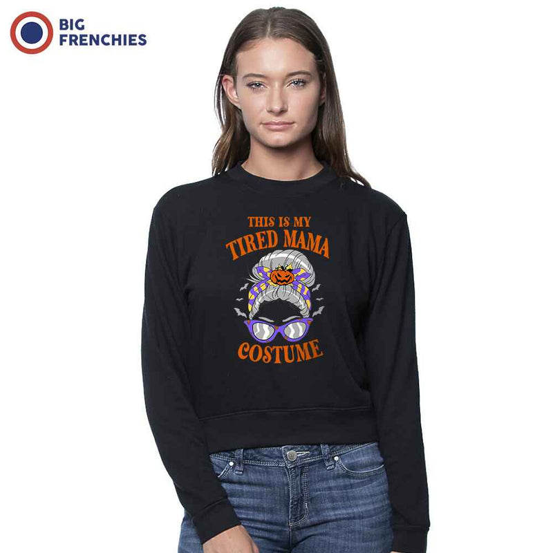 This is My Tired Mama Costume Halloween Women's Organic Cotton RPET French Terry Crew