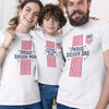Proud Soccer Dad, Proud Soccer Mom, Future Team USA Star Dad Mom and Kid Matching Organic Cotton T-Shirts Family Set (Set of 3)