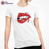 Halloween Vampire lips Women's Organic Cotton Tee