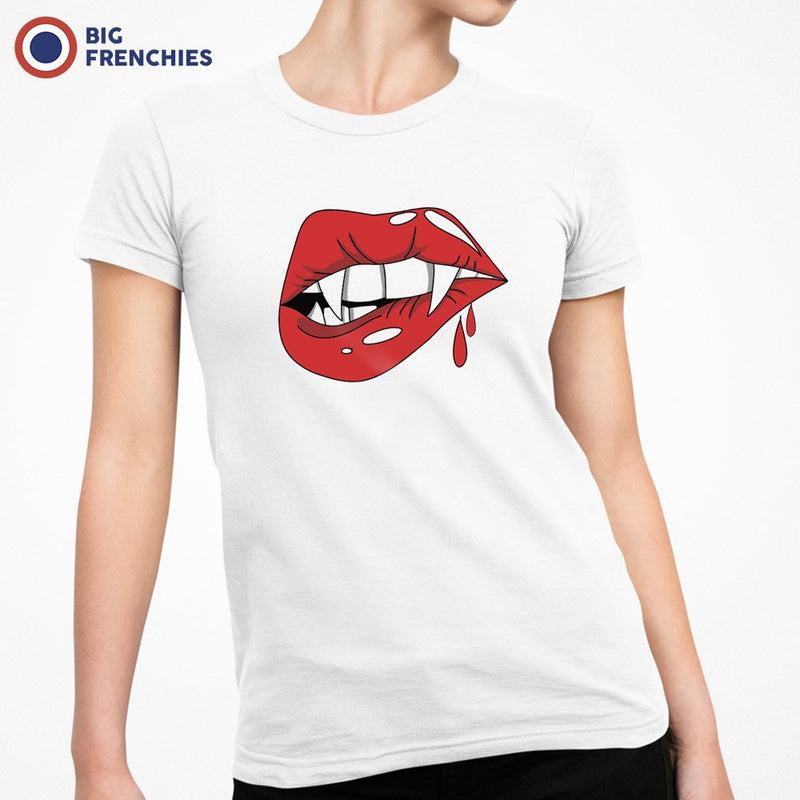 Halloween Vampire lips Women's Organic Cotton Tee