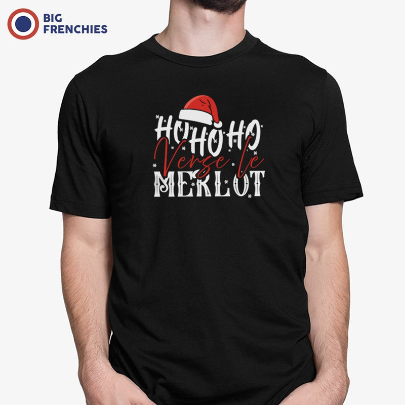 Ho Ho Ho Verse Le Merlot Christmas Men's Organic Cotton Tee