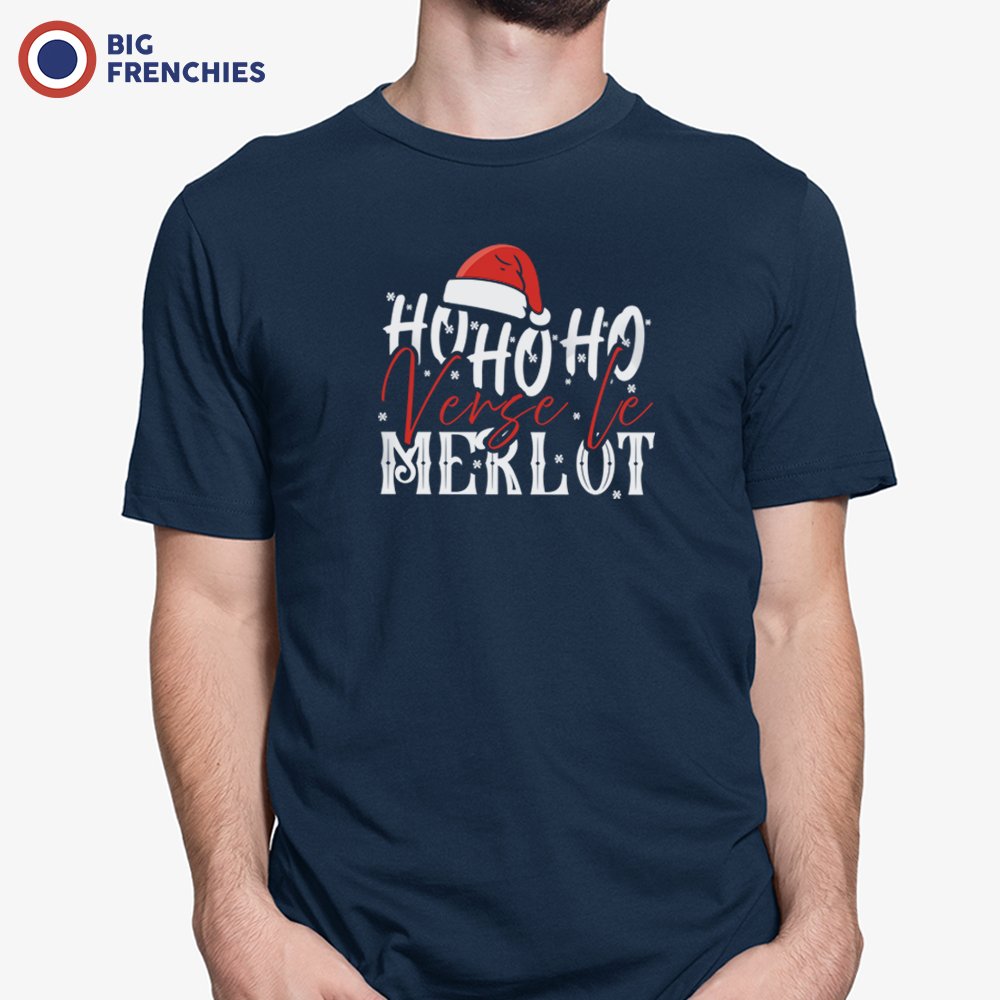 Ho Ho Ho Verse Le Merlot Christmas Men's Organic Cotton Tee
