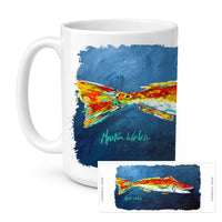 Fish - Red Fish Red for Jarett Ceramic Coffee Mug 15 oz Decorative Large C Handle Mug Cup for Tea, Cocoa Hot Chocolate