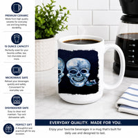 Ekk A Meece Ceramic Coffee Mug 15 oz Decorative Large C Handle Mug Cup for Tea, Cocoa Hot Chocolate