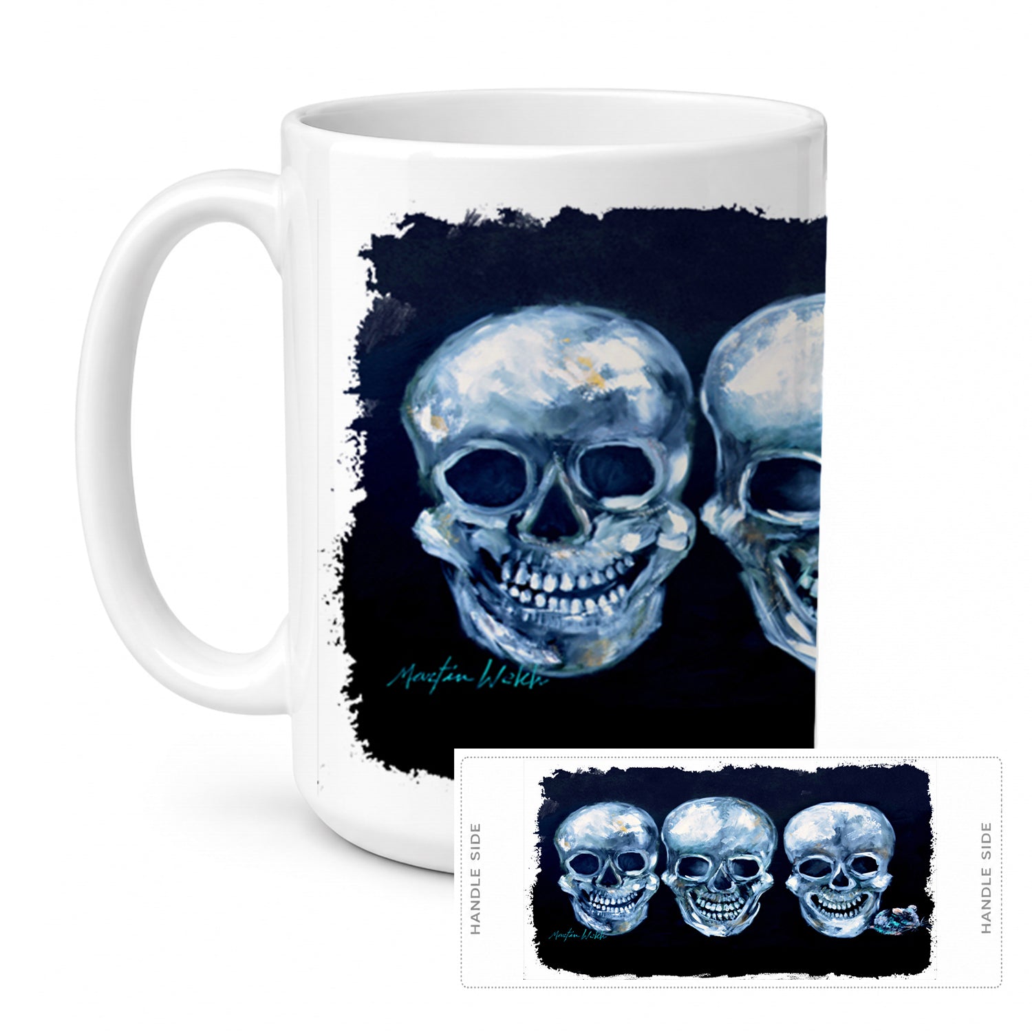 Ekk A Meece Ceramic Coffee Mug 15 oz Decorative Large C Handle Mug Cup for Tea, Cocoa Hot Chocolate