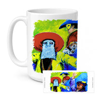 Mardi Gras Ceramic Coffee Mug 15 oz Decorative Large C Handle Mug Cup for Tea, Cocoa Hot Chocolate