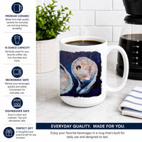 Oysters Give Me More Ceramic Coffee Mug 15 oz Decorative Large C Handle Mug Cup for Tea, Cocoa Hot Chocolate