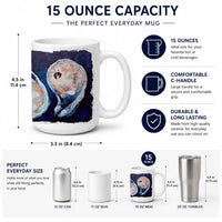 Oysters Give Me More Ceramic Coffee Mug 15 oz Decorative Large C Handle Mug Cup for Tea, Cocoa Hot Chocolate