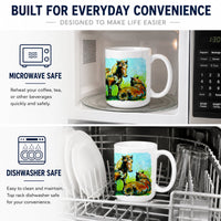 Horse Grazin Ceramic Coffee Mug 15 oz Decorative Large C Handle Mug Cup for Tea, Cocoa Hot Chocolate