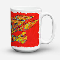 Reach for the Claws Ceramic Coffee Mug 15 oz Decorative Large C Handle Mug Cup for Tea, Cocoa Hot Chocolate
