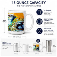 Look at the Birdie Ceramic Coffee Mug 15 oz Decorative Large C Handle Mug Cup for Tea, Cocoa Hot Chocolate