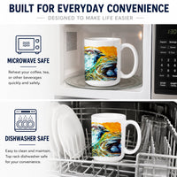 Look at the Birdie Ceramic Coffee Mug 15 oz Decorative Large C Handle Mug Cup for Tea, Cocoa Hot Chocolate