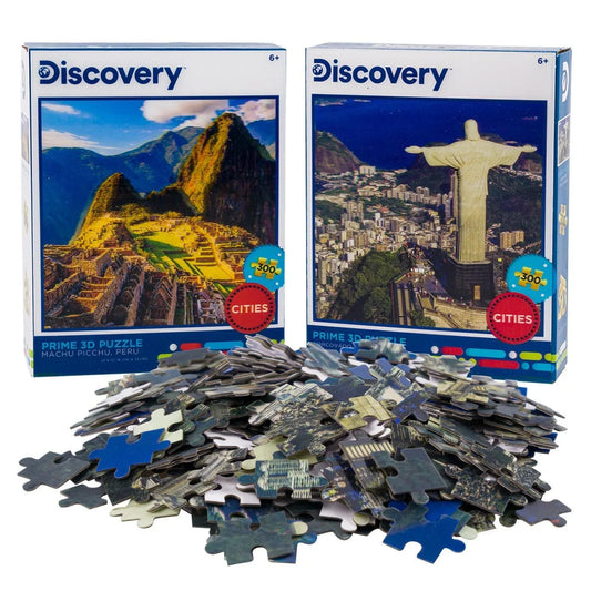 Machu Picchu & Rio Set of 2 300 Piece Lenticular Jigsaw Puzzles Prime 3D - BIG FRENCHIES