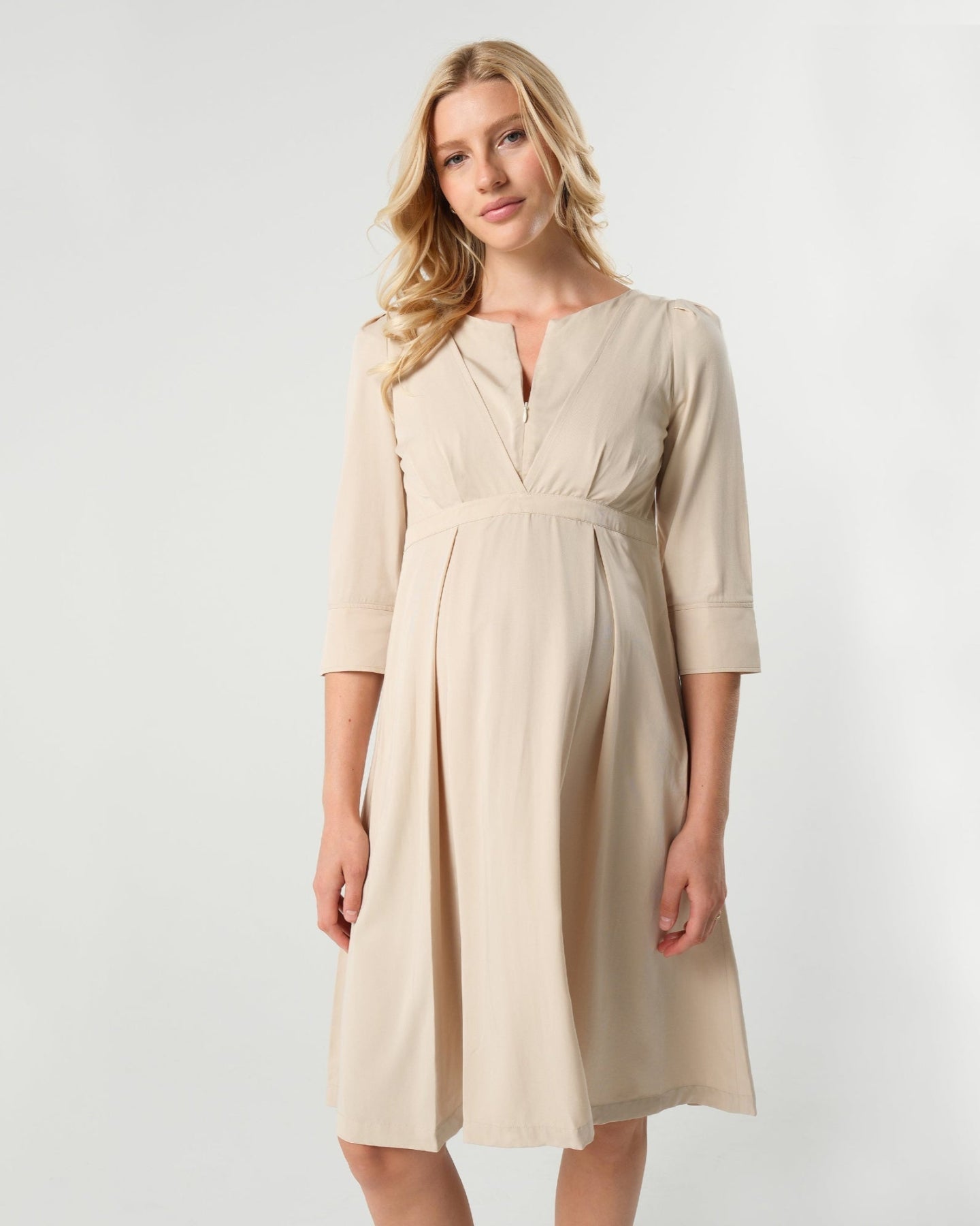 Sarah Empire Maternity & Nursing Dress in TENCEL (Regular & Petite) - BIG FRENCHIES
