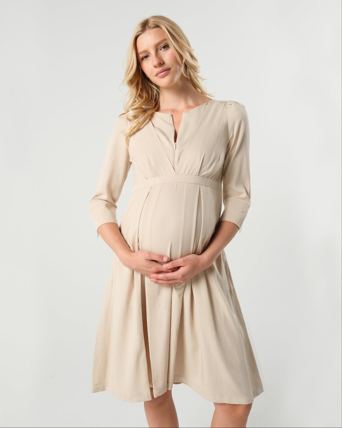 Sarah Empire Maternity & Nursing Dress in TENCEL (Regular & Petite) - BIG FRENCHIES