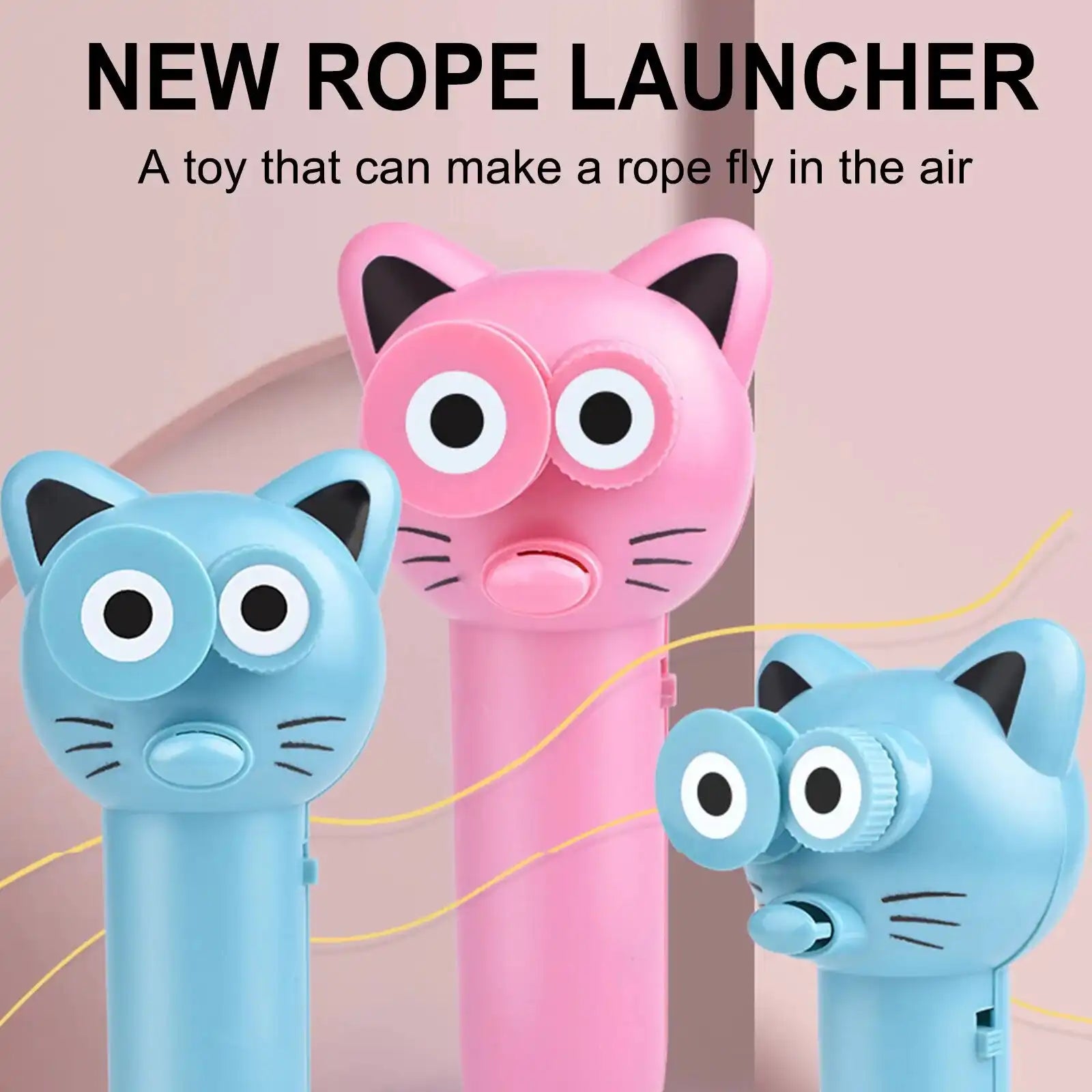 MEACAOFG Electric Rope Launcher Toy Flying Spinner Game Antistress Fidget Stress Reliever Educational Toys for Childrens Christmas
