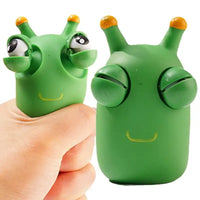 MEACAOFG Funny Eyeball Burst Squeeze Toy Green Eye Caterpillar Pinch Toys Adult Kids Stress Relief Fidget Toy Creative Decompression Toy