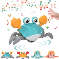 MEACAOFG Crab toys Kids Induction Escape Crab Octopus Crawling Toy Baby Electronic Pets Musical Toys Educational Toddler Moving Toy Christmas Gift