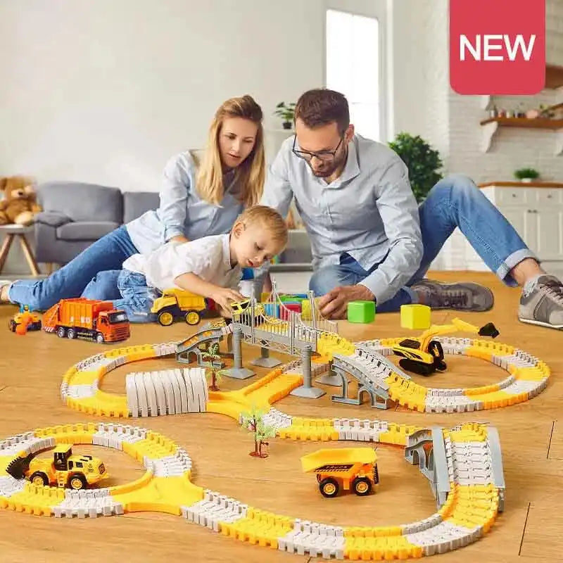 MEACAOFG Children Electric Track Toy Car Engineering Car Kids Educational Toys Railway Racing Track Car Train Toys for Children Birthday - AliExpress