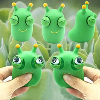 MEACAOFG Funny Eyeball Burst Squeeze Toy Green Eye Caterpillar Pinch Toys Adult Kids Stress Relief Fidget Toy Creative Decompression Toy