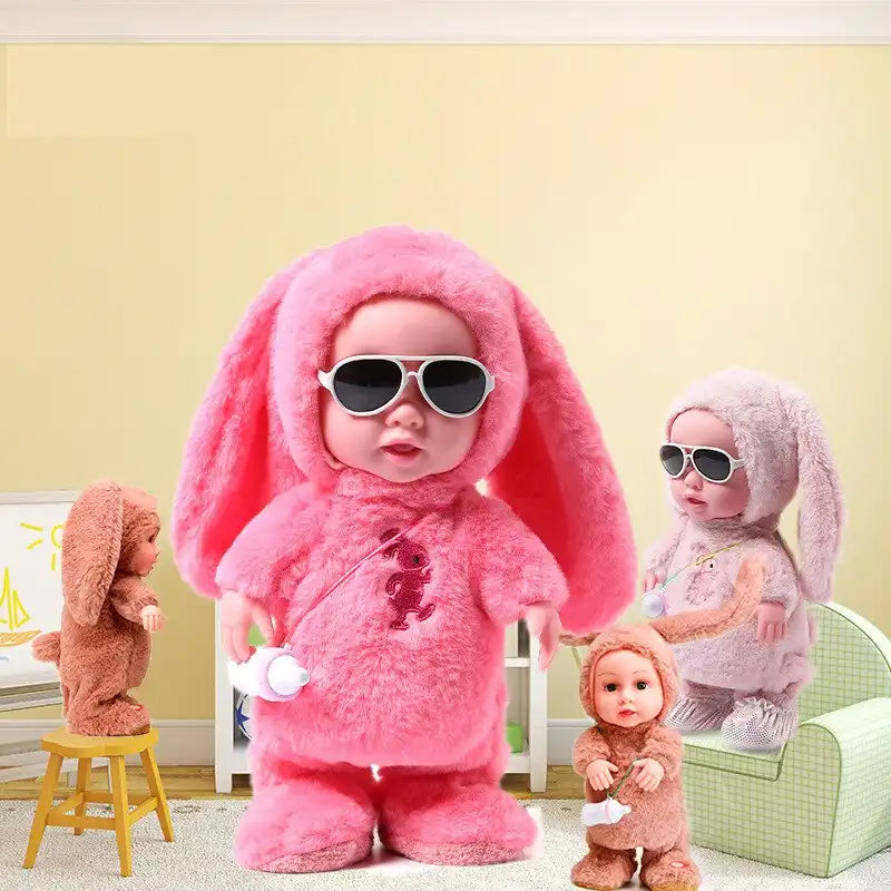 MEACAOFG Surprise Lol Reborn Baby Doll Children's Electric Plush Feeding Bottle Doll Can Sing Dance Walk Talk Learn Tongue Girl 120 Songs